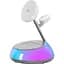 Бездротовий зарядний пристрій Wiwu 3in1 Aurora Qi2 with MagSafe White (Wi-W036) [136236] - мініатюра 1