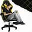 Кресло геймерское PLAYER с подставкой для ног и массажем Black/Yellow (100015) - миниатюра 8