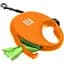 Повідець-рулетка для собак Waudog R-leash з контейнером для пакетів, світловідбивна стрічка, М до 20 кг, 5 м помаранчевий - мініатюра 1