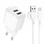 Сетевое зарядное устройство Borofone BAS41A 12W/2USB + MicroUSB White - миниатюра 1