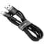 Кабель Baseus cafule Cable USB For iP 2.4A 1m Gray Black (CALKLF-BG1) - мініатюра 1