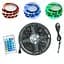 Светодиодная лента RGB SMD5050 5м USB с пультом, черная основа, подсветка для комнаты - миниатюра 2