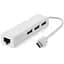 USB-Хаб China USB Hub Type-C Hub 3-port USB2.0 + RJ45 Fast Ethernet, білий (S0742) - мініатюра 1