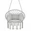Крісло-гойдалка 4FIZJO Boho Dream 80 см з подушкою, підвісна, плетена Grey (P-5905973404532) - мініатюра 1