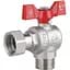 Кран кульовий Thermo Alliance Forte 1/2" ВЗ кутовий, PN40, з накидною гайкою, метелик SF224W15 - мініатюра 1