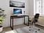 Компьютерный стол c массивной толстой столешницей Loft FHX-1 Венге Темный - миниатюра 1