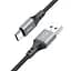 Дата кабель Hoco X86 Spear USB to Type-C (1m) Black - мініатюра 2