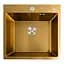 Кухонная мойка Platinum Handmade PVD золото 50x50/220 3,0/1,5 мм корзина и дозатор в комплекте, Нержавеющая сталь - миниатюра 1