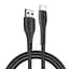 Кабель USB AM-Lightning, 1 м, черный, ColorWay, 2.4A, LED индикатор (CW-CBUL034-BK) - миниатюра 1