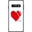 Чехол-накладка Toto Glass Fashionable Case Samsung Galaxy S10+ Red Heart on White - миниатюра 1