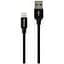 Дата кабель USB 2.0 AM to Lightning 1.0m black ColorWay (CW-CBUL004-BK) - миниатюра 1
