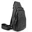 Шкіряна сумка слінг з тисненням рептилія Tiding Bag M56-8880A чорна - мініатюра 4