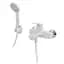 Смеситель для ванны Plamix Lucas-009 Euro SET (со шлангом лейкой и кронштейном) white PM0708 Белый - миниатюра 1
