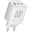 Зарядний пристрій Make 65 W 2 x PD + QC White - мініатюра 1