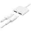 Перехідник XO NBR172A Lightning Male Dual Lightning female with control White - мініатюра 1