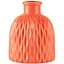 Ваза декоративна МВМ My Home, 15 см, коралова (DH-FLOWERS-09 CORAL) - мініатюра 1