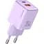 Мережевий зарядний пристрій Usams US-CC189 30W Purple [CC189TC03] [139646] - мініатюра 1