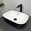 Умивальник VBI Ravenna black white glossy накладний VBI-011226, Чорний - мініатюра 1