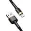 Кабель Baseus Cafule Lightning USB 2.4 A 1 м Black-Gold CALKLF-BV1 - миниатюра 1