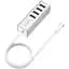 Адаптер хаб Hoco Type-C - на 4 Usb 2.0 Line machine HB1 silver 6931474717900 - миниатюра 1