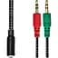Перехідник XoKo AC-007 2x3.5-мм jack(F) - 3.5-мм 4pin jack(M) (XOKO AC-007) - мініатюра 4