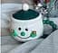 Чашка новогодняя Snowman 32285 фарфоровая с крышкой и ложкой 380 мл Белая с зеленым - миниатюра 2