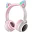 Наушники Hoco Bluetooth Stereo W27 Cat Ear gray/pink - миниатюра 1
