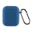 Силіконовий чохол для навушників Apple AirPods 2, Hang Case, синій, ультратонкий захисний кейс товщиною 2 мм, захист від подряпин, пилу та ударів, компактний, з карабіном для кріплення, ArmorStandart (ARM59683) - мініатюра 1