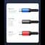 Кабель для заряджання телефонів AWEI CL 971 3 в 1 USB to Type-C+Lightning+MicroUSB 2,4A - мініатюра 4