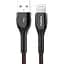USB-кабель з індикатором Kaku KSC-166 USB - Lightning 1.2 m - Black&amp;Red - мініатюра 1