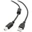 Кабель USB 2.0 AM - USB BM, 1 м, чорний, Maxxter, феритовий фільтр (UF-AMBM-1M) - мініатюра 1