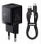 МЗП Baseus Palm Fast Charger Type-C+USB 20W + Cable Type-C to Type-C P101111608113-01 Black - мініатюра 1