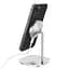 Зарядка беспроводная металлическая HOCO CW32 Happiness magnetic desktop wireless charger 15W белая - миниатюра 8