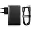 Зарядний пристрій Baseus GaN5 Pro 140W 1xUSB/2xUSB-C Ports + USB C-C 240W Cable Black (CCGP100201) - мініатюра 2