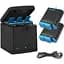 Зарядний пристрій Telesin 3 Slots LED Storage Charger Box для GoPro 8/7/6/5 з двома акумуляторами BTR-802-B [105542] - мініатюра 1