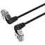 Патч-корд 1.5м, UTP cat 6a RJ-45 90° corner black Vention (IBOBG) - мініатюра 1
