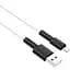 Кабель Borofone BX31 USB to iP 2.4A 1 м silicone TPE connectors білий - мініатюра 1