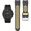 Ремешок для Samsung Galaxy Watch 4 44mm - черно-желтый ширина крепления 20мм силикон перфорация размер L Watchbands Uniq (WB00S4GALAXYUNIQ3444) - миниатюра 1