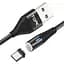 Магнитный кабель для подзарядки Topk Led AM23 USB 1m 2.4A Type-C Black (my014) - миниатюра 1