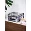 Кошик Idea Home Anthracite Flowers NP-101M прямкутний з кришкою 30x28x15 см (NP-101M прям. ткан. з/кр Anthracite Flowers) - мініатюра 2