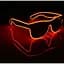 Очки светодиодные Leds солнцезащитные El Neon ray red неоновые - миниатюра 1