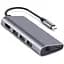 Концентратор Dynamode USB3.1 Type-C to HDMI, 3хUSB3.0, RJ45, USB Type-C Female, SD (Dock-USB-TypeC-HDMI-USB3.0-RJ45) - мініатюра 1