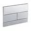 Панель змиву Koer KT-0603-01 240x160x10mm пластикова, кнопка лінійна KR5319, Хром - мініатюра 1