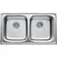 Мойка для кухни Haiba 78x43 Double Decor (HB0567) - миниатюра 1