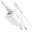 Адаптер мережевий HOCO Lightning Cable Briar dual port charger set N8 2 порти USB 2.4A білий - мініатюра 3