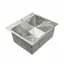 Кухонна мийка Platinum Handmade з нержавіючої сталі 3 мм прямокутна 50x45x22 см (000033605) - мініатюра 2