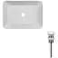 Комплект Qtap Virgo: Раковина накладная прямоугольная 490х350х110 мм White + Донный клапан PU02 (QT18112261WN47305) - миниатюра 1