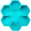 Миска собак и кошек Waudog Silicone для медленного питания 450 мл голубая - миниатюра 2