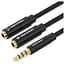 Кабель мультимедийный Jack 3.5mm 4pin M to 2X 3.5mm F VENTION (BBVBY) - миниатюра 1