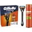 Подарунковий набір: Станок для гоління чоловічий Gillette Fusion5 з 1 змінним картриджем + Гель для гоління Gillette Fusion5 для чутливої шкіри 200 мл - мініатюра 1